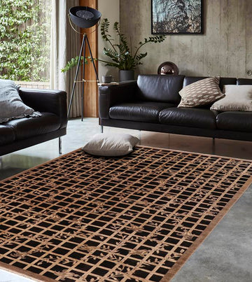 handmade Transitional Kafkaz Chobi Ziegler Black Brown Hand Knotted RECTANGLE 100% WOOL area rug 9 x 12